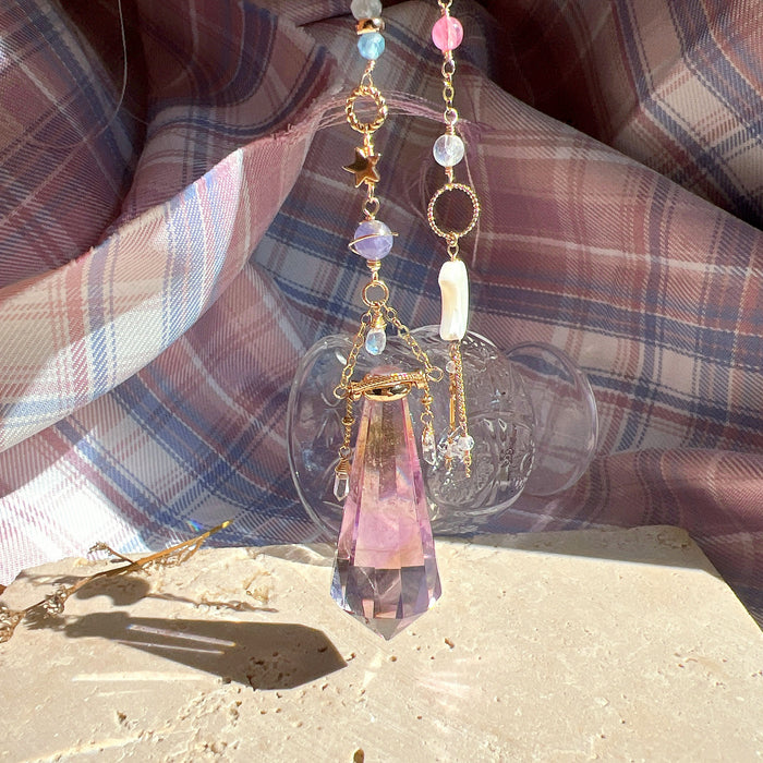 Ametrine Pendulum (with rainbows)