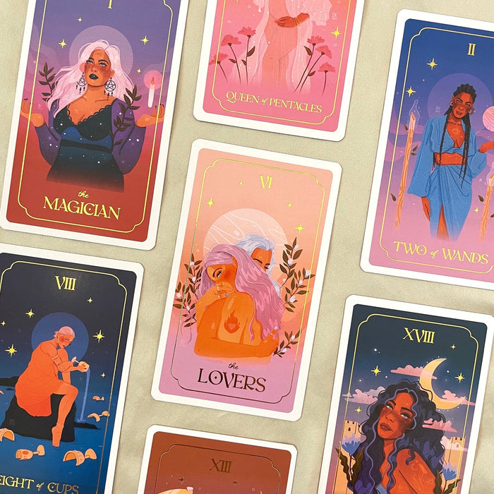 Tarot Cards With Guidebook Romance Oracle Tarot Cards Deck - 44 Card Vintage Astrology Fortune Telling Game Divination Tool