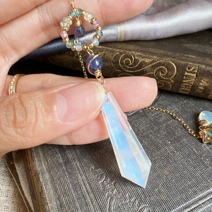 Moonstone Pendulum (with rainbows)