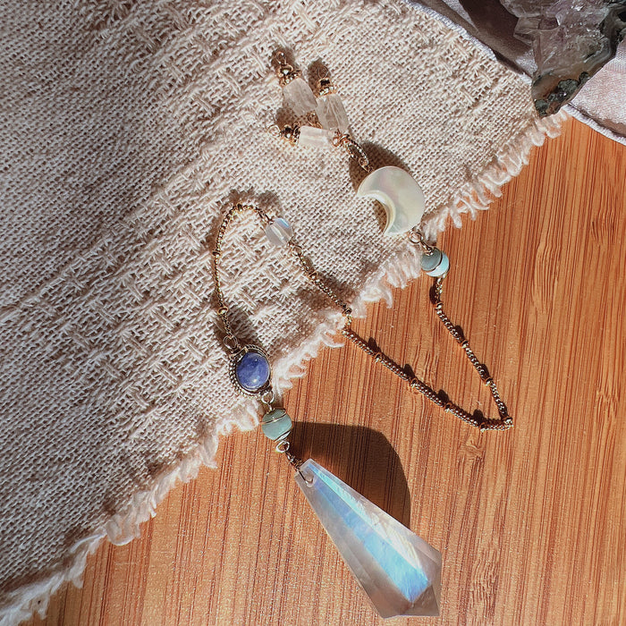 Moonstone Pendulum (with rainbows)