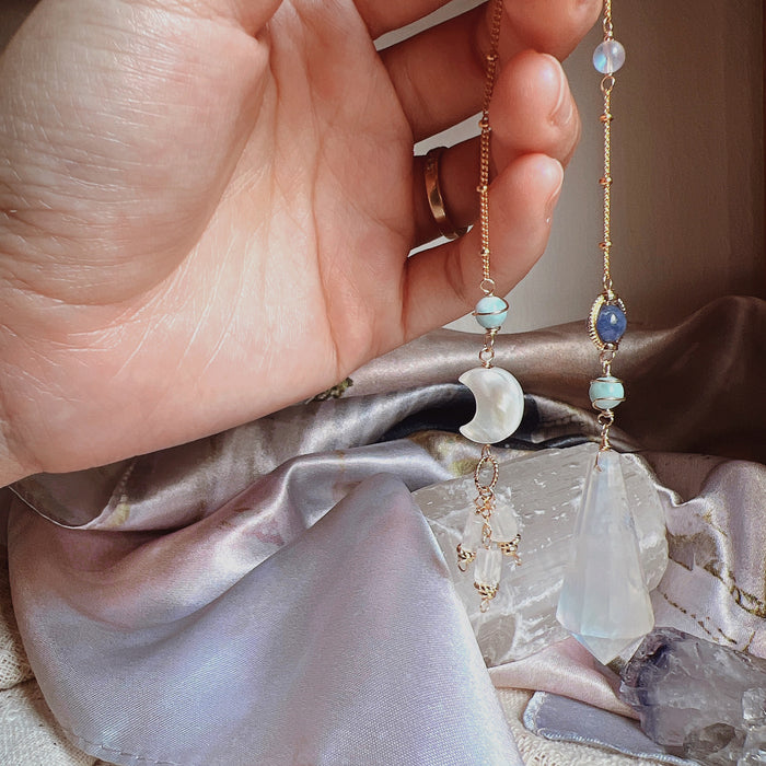 Moonstone Pendulum (with rainbows)