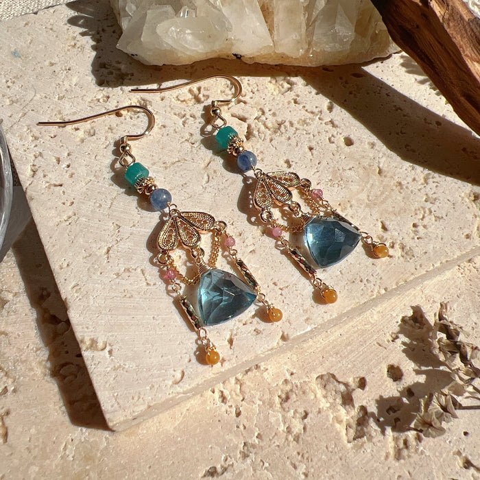 Earrings: high tide summer