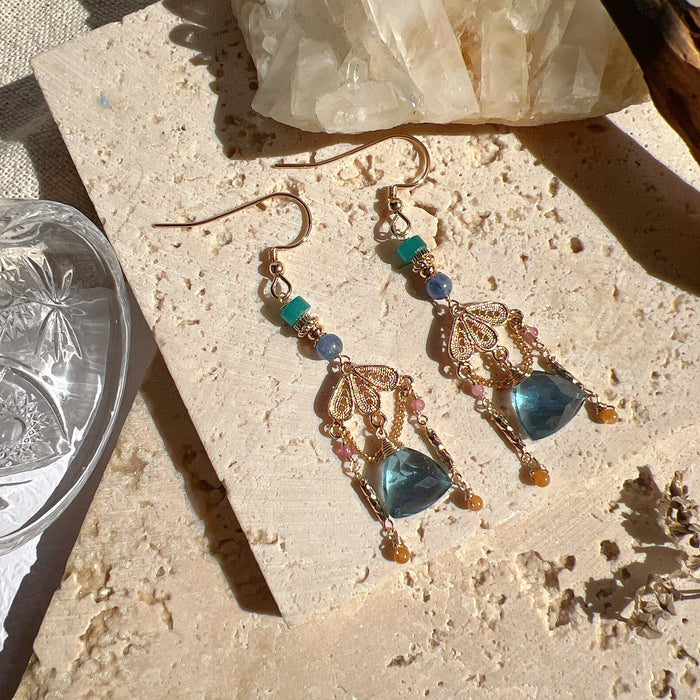 Earrings: high tide summer