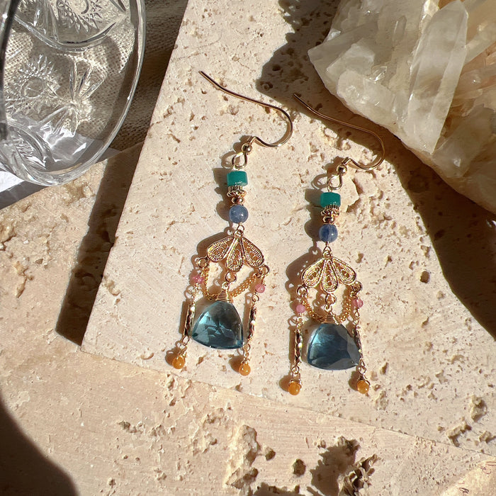 Earrings: high tide summer