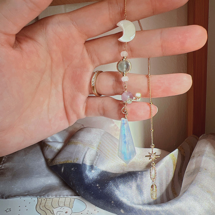 Moonstone Pendulum (with rainbows)