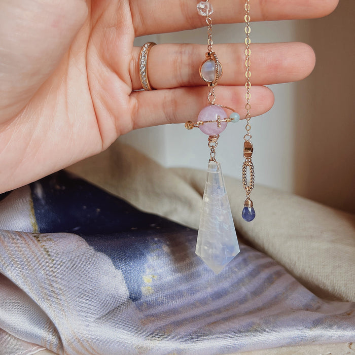 Moonstone Pendulum (with rainbows)