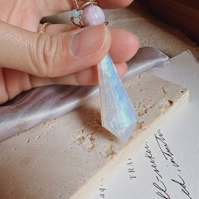 Moonstone Pendulum (with rainbows)