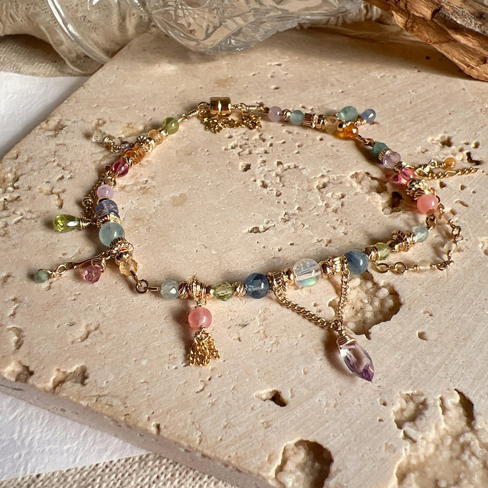 Bracelet: rainbow is a color (gold)