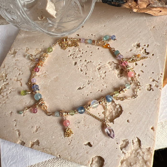 Bracelet: rainbow is a color (gold)