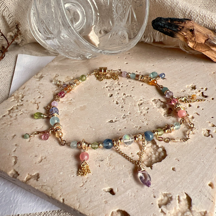 Bracelet: rainbow is a color (gold)