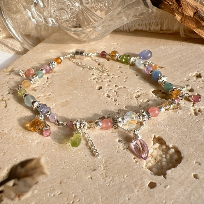 Bracelet: rainbow is a color (silver)