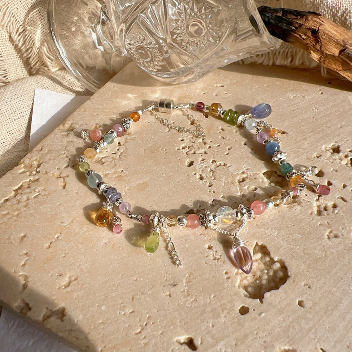 Bracelet: rainbow is a color (silver)