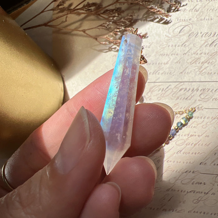 Moonstone Pendulum (with rainbows)