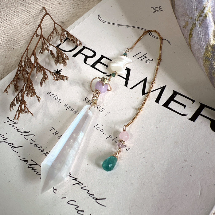 Moonstone Pendulum (with rainbows)