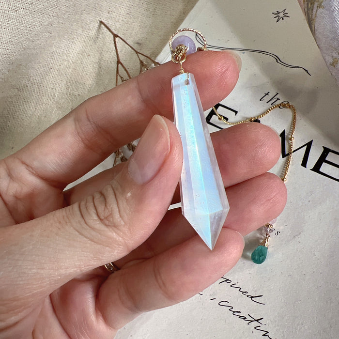 Moonstone Pendulum (with rainbows)