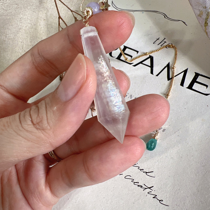 Moonstone Pendulum (with rainbows)