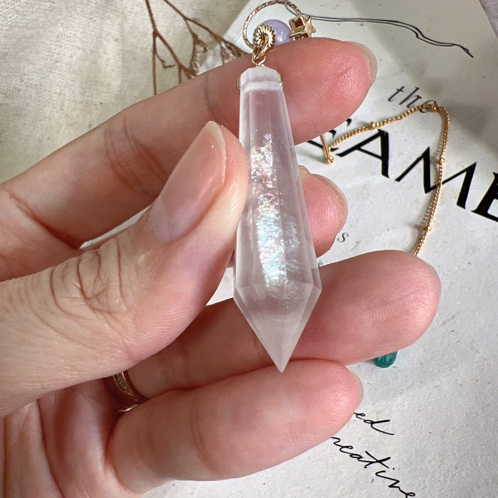 Moonstone Pendulum (with rainbows)