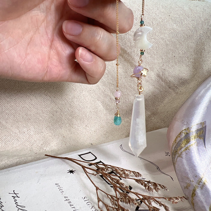 Moonstone Pendulum (with rainbows)