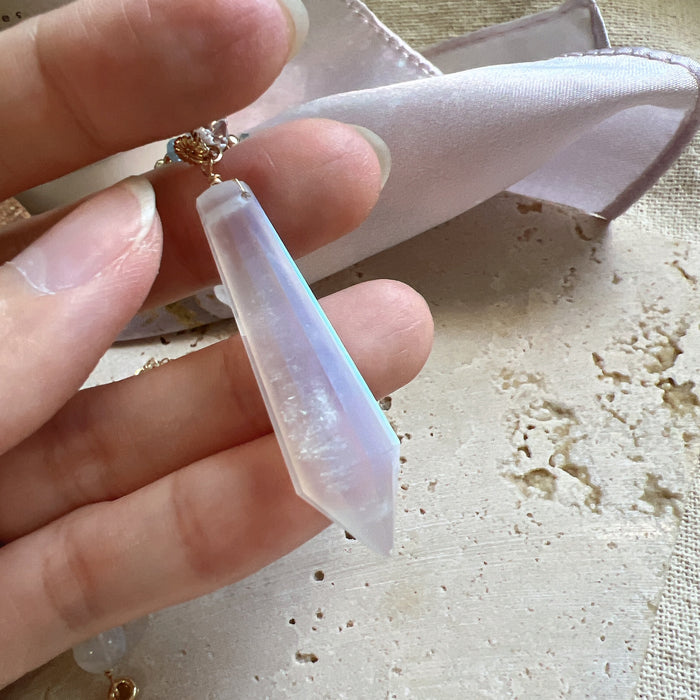 Moonstone Pendulum (with rainbows)