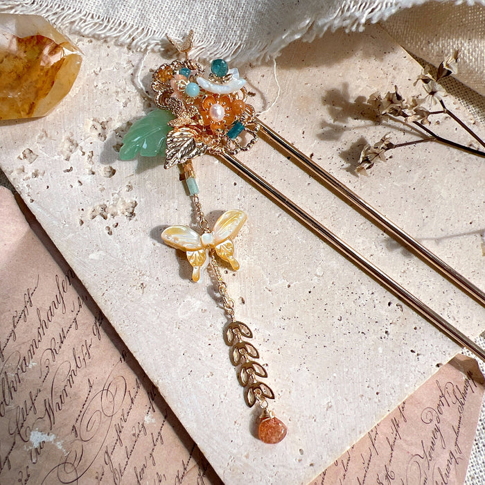 庄周梦蝶 发簪 Hairpin