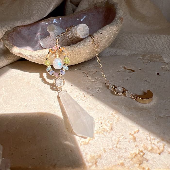 Moonstone Pendulum (with rainbows)