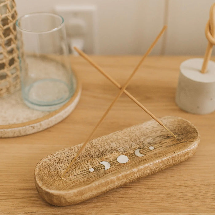 Moon Phase Double Incense Holder