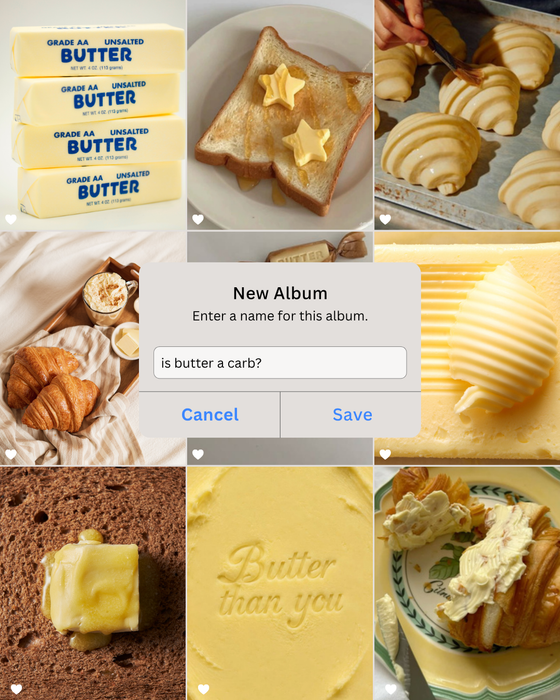Bracelet: is butter a carb?